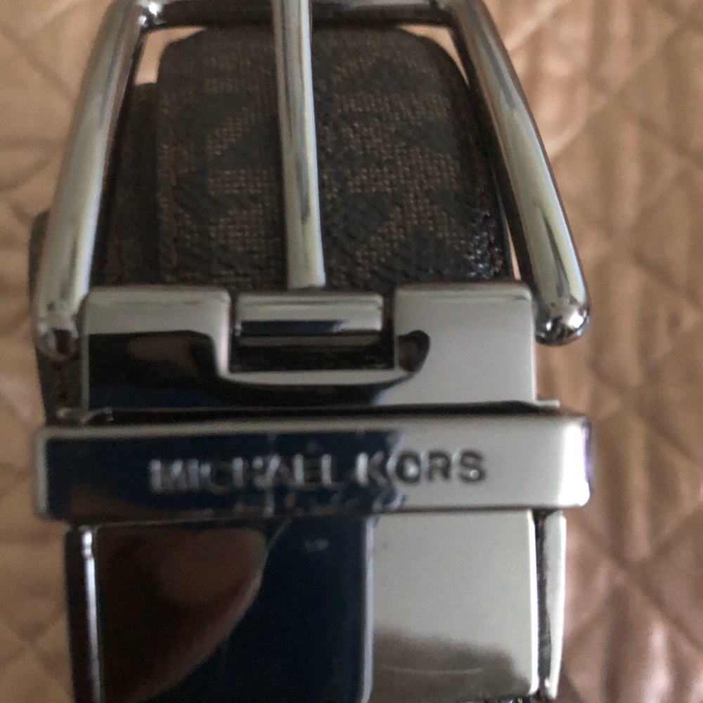 Michael Kors Mens Brown only Hardware Belt - Picture 4 of 14